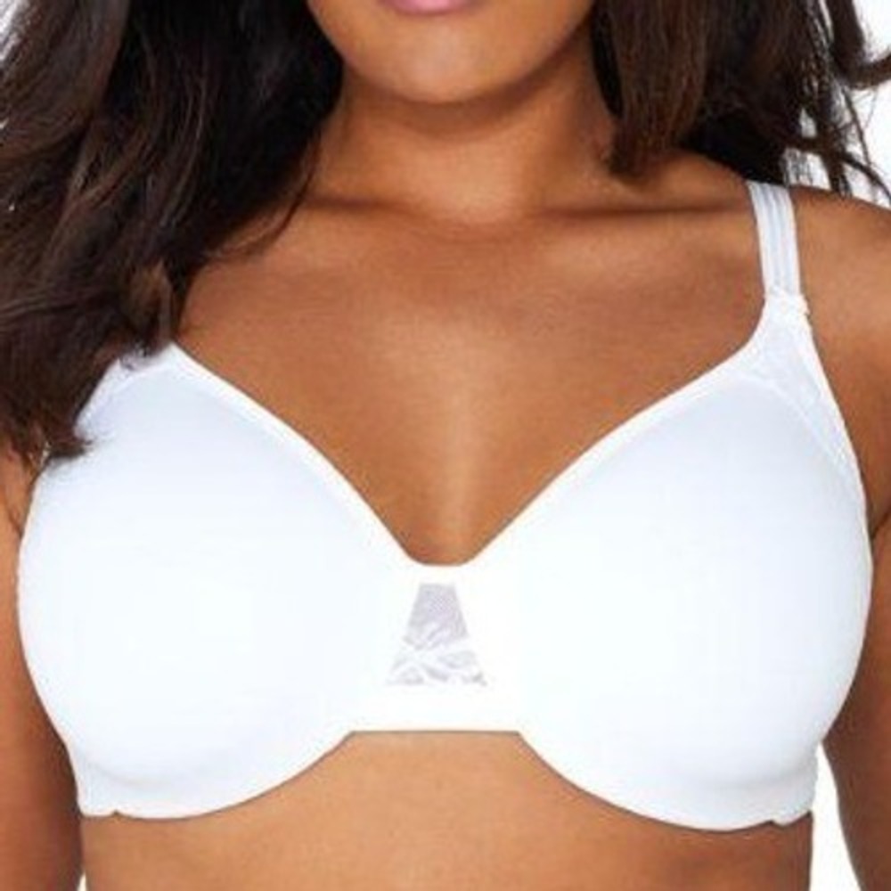 Olga Womens Cloud 9 Minimizer Bra White 42C Underwire Lace Full-Figure NWT
